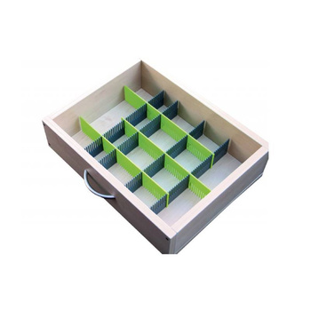 Systemowe przegródki do szuflad Dörr Purvario zielono-szare