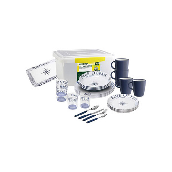 Zestaw obiadowy Brunner All Inclusive Blue Ocean 36+1 szt.