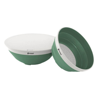 Składana silikonowa miska i sitko Outwell zielony