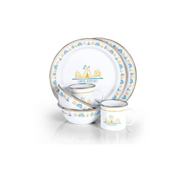 Zestaw naczyń emaliowanych Camp4 Campfire