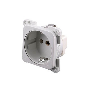 Wkładka Schuko 2-biegunowa 10/16 A 250 V szara