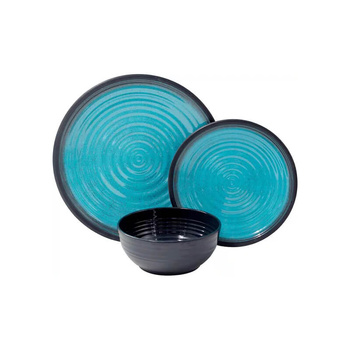 Zestaw obiadowy Granite Aqua dla 4 osób Flamefield