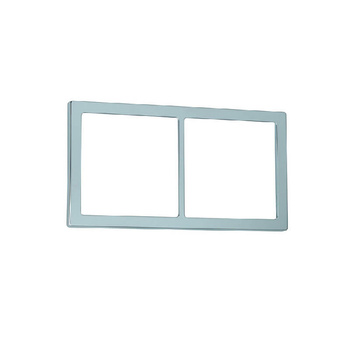 Ramka podwójna kanciasta Fawo srebrna