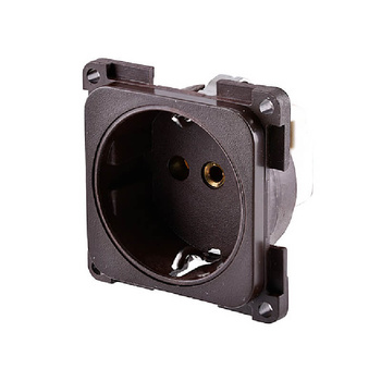 Wkładka Schuko 2-biegunowa 10/16 A 250 V brązowa