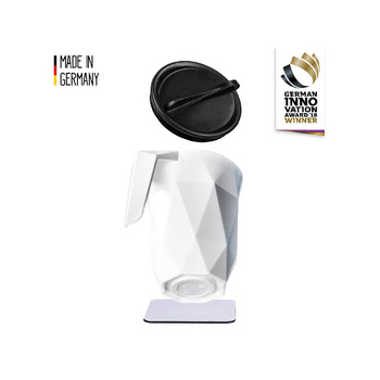 Magnetyczny kubek z uchwytem Silwy To-Go biała podkładka