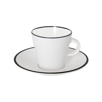 Komplet filiżanek Gimex Melamine espresso Set Linea line/Black