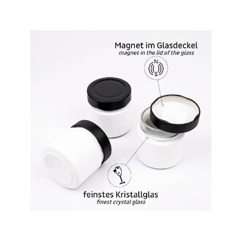 Zestaw pojemników z magnesem na przyprawy 125ml Silwy białe