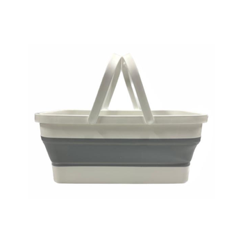 Składana miska z uchwytem biało szara Camp4