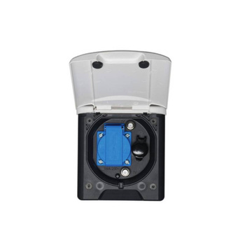 Gniazdo zewnętrzne z klapką magnetyczną 12V/230V, TV/TV SAT