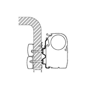 Adapter dachowy markizy Thule 5/8 Hymer Camp do 2011