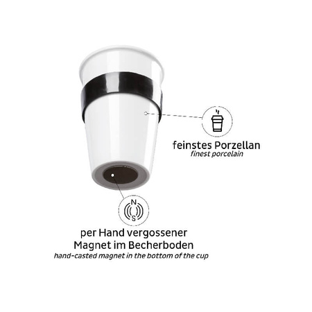 Porcelanowy kubek podróżny z magnesem Silwy To-Go-Cup