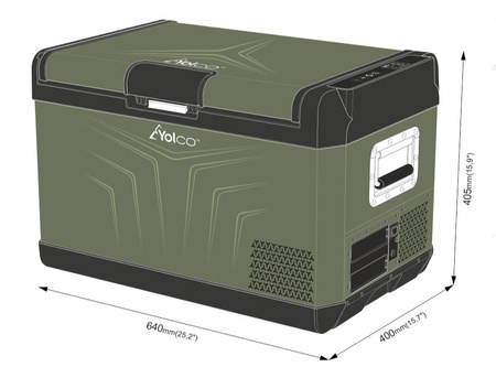 Lodówka kompresorowa Yolco GCX37 Green