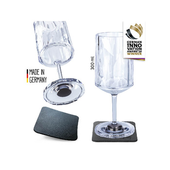 Komplet plastikowych lampek do wina z magnesem Silwy