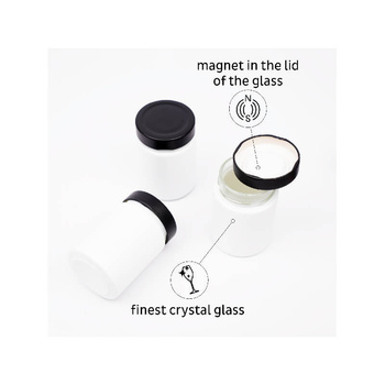 Zestaw pojemników na przyprawy z magnesem Silwy biały