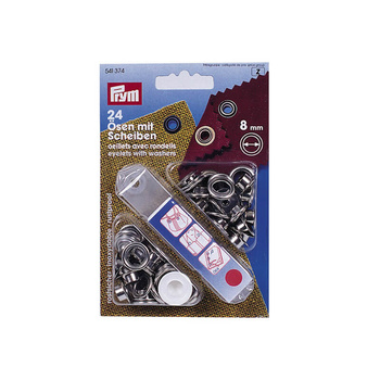 Oczka z podkładkami Prym 8 mm 24 szt.