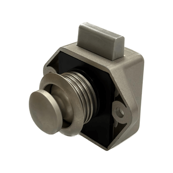 Zamek szafki z przyciskiem niklowany mat