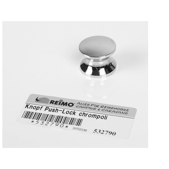 Guzik wymienny push lock chrom