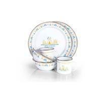 Zestaw naczyń emaliowanych Camp4 Campfire