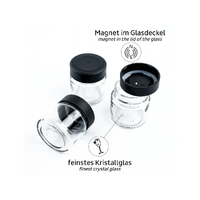 Zestaw pojemników na przyprawy z magsenem Silwy czarna listwa 