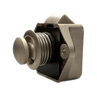 Zamek szafki z przyciskiem mini srebrny mat