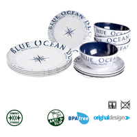 Zestaw obiadowy Brunner Midday Blue Ocean 12 szt. 