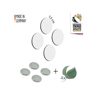 Zestaw magnesów i podkładek magnetycznych Silwy białe