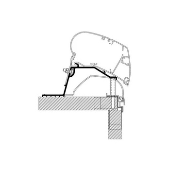 Adapter dachowy markizy Thule 6/9 Caravan Hobby 2014