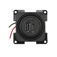 Podwójne gniazdo ładowania USB A+C czarne Reimo