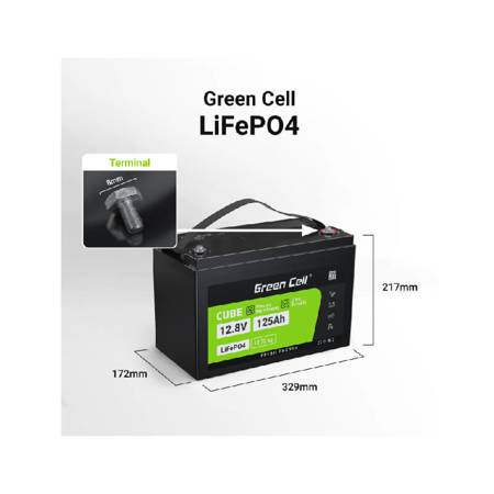 Akumulator LiFePO4 125Ah 12.8V 1600Wh Green Cell