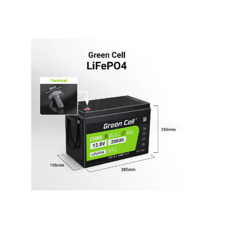 Akumulator LiFePO4 200Ah 12.8V 2560Wh Green Cell