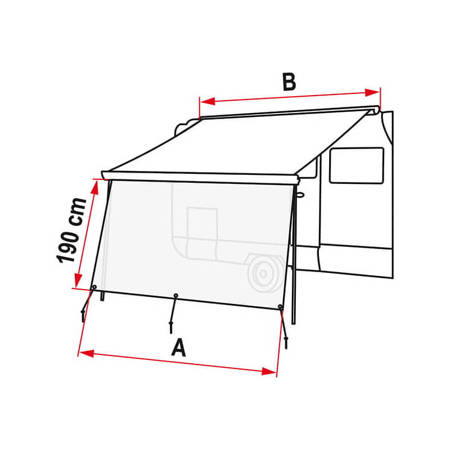 Ściana przednia do markizy Sun View 350 XL Fiamma 